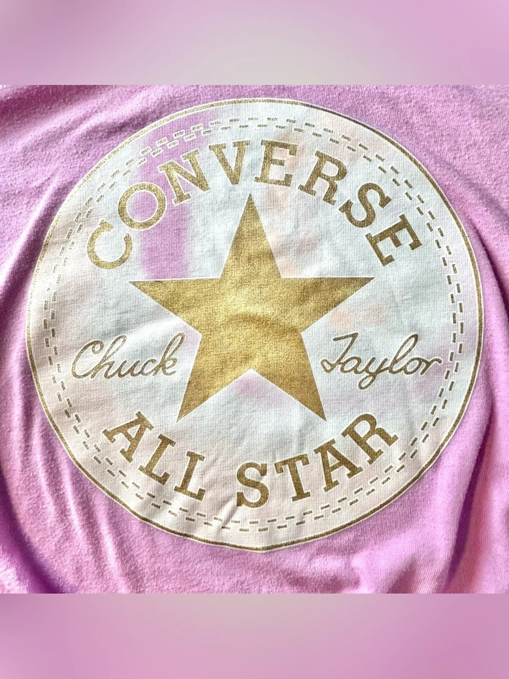 Converse All Star T-Shirt Girls Medium 10yrs-12yrs Beyond Pink Front Tie